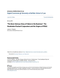 "The Most Glorious Story of Failure in the Business": the Studebaker-Packard Corporation and the Origins of ERISA