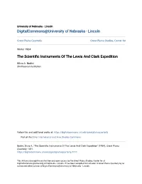 The Scientific Instruments of the Lewis and Clark Expedition