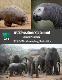 WCS Position Statement