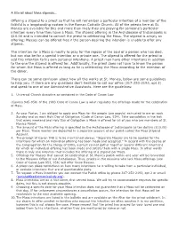 A Little Bit About Mass Stipends… Offering a Stipend to a Priest So That