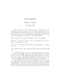 CW-Complexes