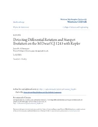 Detecting Differential Rotation and Starspot Evolution on the M Dwarf GJ 1243 with Kepler James R