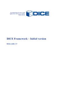 DICE Framework – Initial Version
