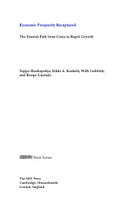 Economic Prosperity Recaptured: the Finnish Path from Crisis to Rapid