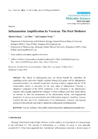 Inflammation Amplification by Versican: the First Mediator