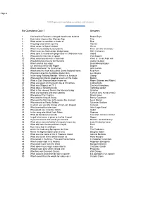 No Questions Quiz 1 Answers