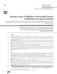 Resistance Status of Antibiotics in Gram-Positive Bacteria Isolated