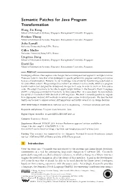 Semantic Patches for Java Program Transformation