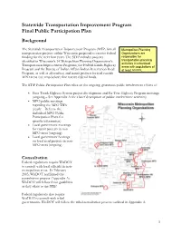 Statewide Transportation Improvement Program Final Public Participation Plan