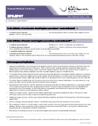 CDHO Factsheet Epilepsy