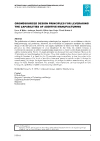Crowdsourced Design Principles for Leveraging the Capabilities Of