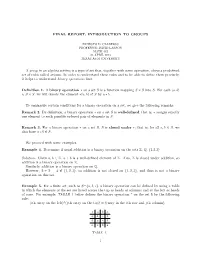 Ernesto Calleros: an Introduction to Group Theory