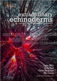 Extraordinary Echinoderms a Guide to the Echinoderms of New Zealand Version 1, 2014