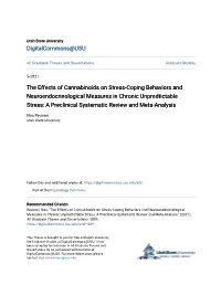The Effects of Cannabinoids on Stress-Coping
