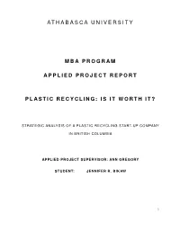 Athabasca University Mba Program Applied Project