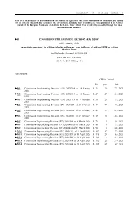 B Commission Implementing Decision (Eu