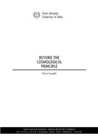Beyond the Cosmological Principle