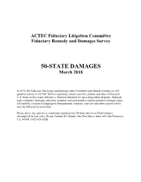 Fiduciary Remedy and Damages Survey
