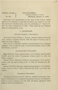 General Orders