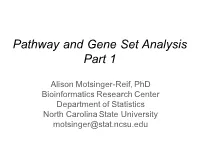 Pathway and Gene Set Analysis Part 1