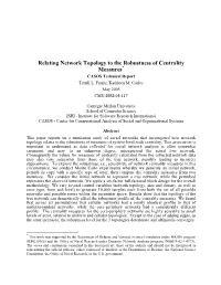 Relating Network Topology to the Robustness of Centrality Measures* CASOS Technical Report Terrill L