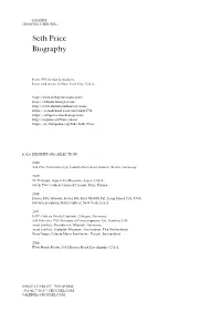 Seth Price Biography