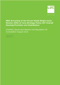 Single Issue Review Habitats Regulations Assessment