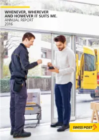 Swiss Post Annual Report 2016