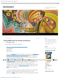 Tricksy ASIO Wants the Nasssty Anarchisssts | Slackbastard