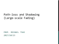 Path Loss and Shadowing 2017