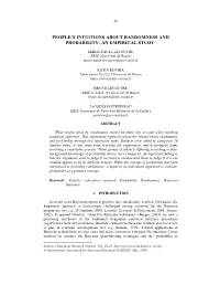 People's Intuitions About Randomness and Probability