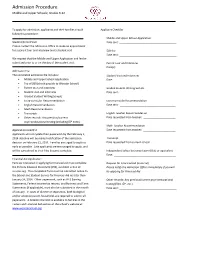 Admission Procedure Middle and Upper Schools; Grades 6-12