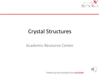 Crystal Structures
