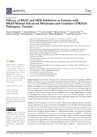 Efficacy of BRAF and MEK Inhibition in Patients with BRAF-Mutant
