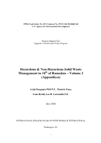 Hazardous & Non-Hazardous Solid Waste Management in 10 Of