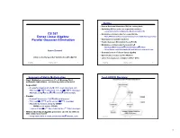 Parallel Gaussian Elimination