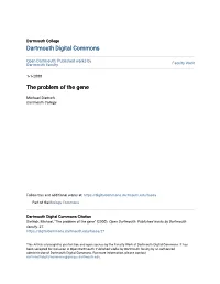 The Problem of the Gene