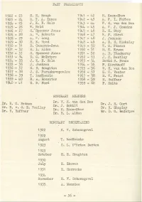 ASSA Membership List 1961