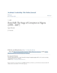 From Hell: the Surge of Corruption in Nigeria (1999 – 2007)