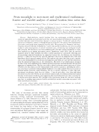 From Moonlight to Movement and Synchronized Randomness: Fourier and Wavelet Analyses of Animal Location Time Series Data