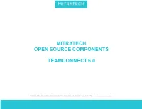 Mitratech Open Source Components Teamconnect