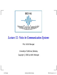Noise in Communication Systems