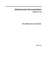 Sublimelinter Documentation Release 3.4.24