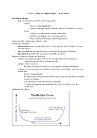 UNIT-I: Software Engineering & Process Models