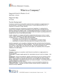 What Is a Company?