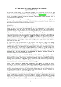 1 an Update of the 1998 Checklist of Diptera Of