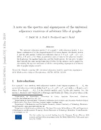 A Note on the Spectra and Eigenspaces of the Universal Adjacency Matrices of Arbitrary Lifts of Graphs
