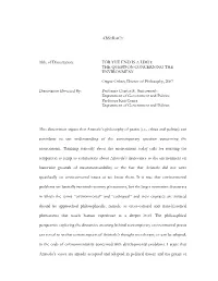 ABSTRACT Title of Dissertation: for the END IS a LIMIT