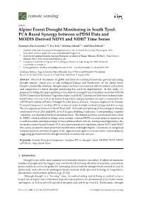 Alpine Forest Drought Monitoring in South Tyrol: PCA Based Synergy Between Scpdsi Data and MODIS Derived NDVI and NDII7 Time Series