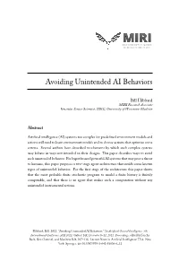 Avoiding Unintended AI Behaviors